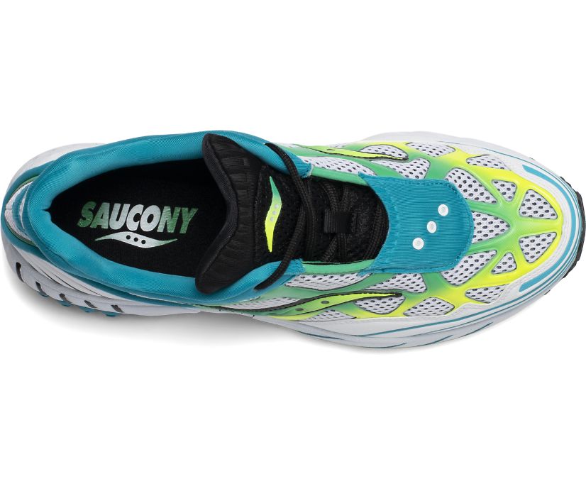 Women's Saucony Grid Web Originals White / Yellow / Turquoise | Singapore 004RVDW